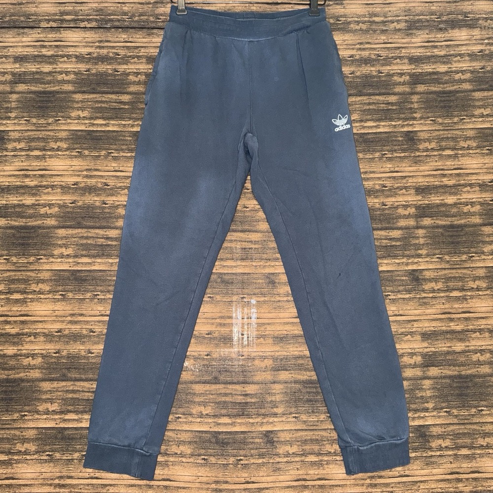 Adidas Sweatpants Mens S Black HK7511 Jogger Loungewear Trefoil Logo